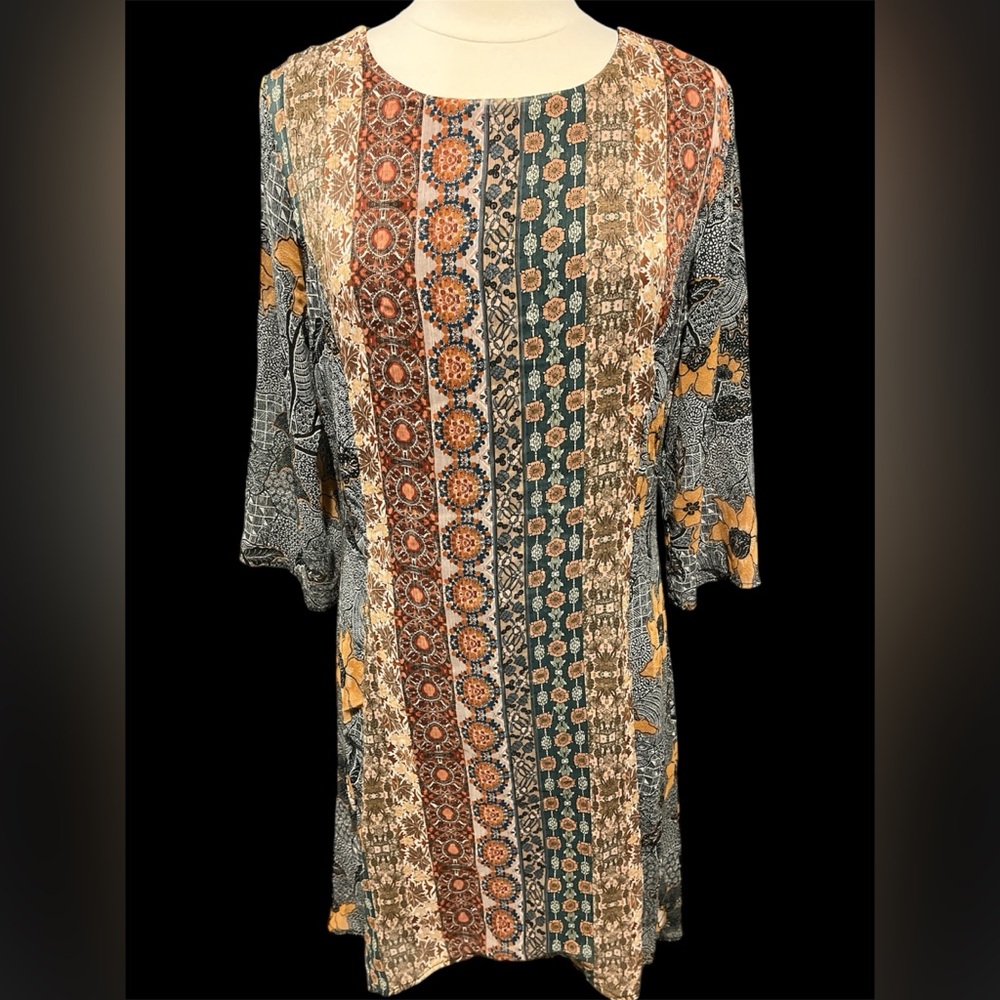 Desigual Gold Tread Fall Design Dress